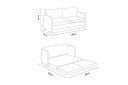 2 seters sovesofa Rubby 148 x 70 x 66 cm Beige   Beige