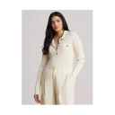 Lauren Ralph Lauren Matte Rayon Nylon Ls Sweater   Cream   XS