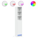  Skjenk med LED hvit 36x32,5x200 cm konstruert tre 8721102966897