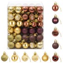 vidaXL Juleballsett 150 stk. Brun og gull 3 cm Polystyren