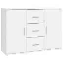 vidaXL Skjenk hvit 91x29,5x65 cm konstruert tre
