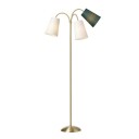 Nielsen Light Salsa gulvlampe gull med støvete grønn off white og flaskegrønn skjerm