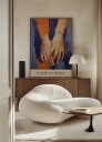 Abstract Expressionist Painting of Two Hands Plakat / 21x30
