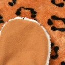 vidaXL Leopardteppe plysj 139 cm brun
