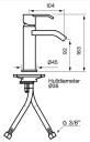 Tapwell VIC071 Servantbatteri Oksiderende Kobber