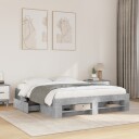  Sengeramme betonggrå 150x200 cm konstruert tre 8721102854712
