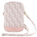 Däklas Guess Torebka Guwbzpgcspgp Rosa/Rosa Zip Gcube Bottom Stripe