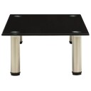 vidaXL TV-benk svart 60x35x17 cm herdet glass