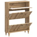 vidaXL Sko Skap ALKMAAR 78 x 24 x 103 cm Konstruert tre Artisan eik