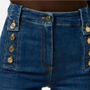 Elisabetta Franchi Dame Jeans Blå W26,
