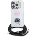 Karl Lagerfeld IML Crossbody Etui for iPhone 16 Pro - Hvit