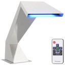 vidaXL Vannfall til svømmebasseng med RGB LED-lamper Rustfritt stål