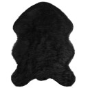  Faux Skinnmatte Tafalla Svart 80 x 120 cm Polyester