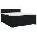 vidaXL Kontinentalseng med madrass Svart 140 x 190 cm Stoff