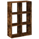 Romdeler bokhylle røkt eik 69,5x29x103,5 cm konstruert tre