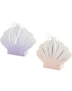 Partydeco 4 stk Gaveesker Fomet som Skjell 16x17.5x5.5cm