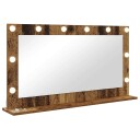  Speilbade Gammelt tre og glass 100 x 55 18 cm Speil