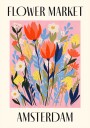 Flower Market Amsterdam Netherlands Plakat Plakat / 40x50cm
