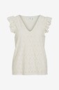 Vila Bluse viAmalina V neck C/s Top/pb Beige