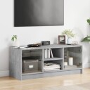 vidaXL Sideskap med glassdører betonggrå 102x37x42 cm 8721012213241