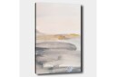 Lerretsbilde 70x100 cm Abstrakt landskap med myke fargeoverganger Grå / Beige / Lys blå