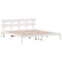  Sengestel med Hodegavl Hvit 180x200 cm Massivt Tre Furutre