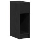  Nattbord med skuff 2 stk svart eik 20x36x60 cm 8721158575777