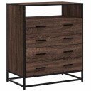  Kommode brun eik 70x41x83,5 cm konstruert tre 8721102841521