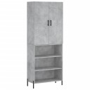 vidaXL Highboard betong grå 69,5x34x180 cm konstruert tre 8720845413286