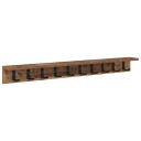  Vegghengt kleshenger med hylle Gammelt tre 100 x 10.5 x 10.5 cm