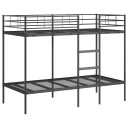  Køyeseng uten madrass svart 90x190 cm stål 42000321