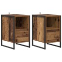  Nattbord 2 pcs Gamle tre 39,5 x 30 x 50 cm Konstruert tre