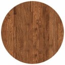  Bordplate Lys Brun Ø 60 x 2,5 cm Massivt Eiketre