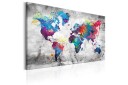 Tavle World Map: Grey Style 90X60 Artgeist sp. z o. o.