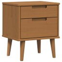  Nattbordskap med skuff Karamell 40 x 35 x 48 cm Massiv furu