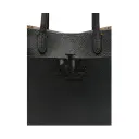 Lauren Ralph Lauren Pebbled Leather Small Cameryn Tote Bag   Black   ONE SIZE