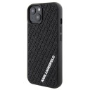Karl Lagerfeld Mobildeksel til iPhone 15 3D Gummietui Multi Logo - Svart