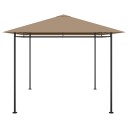 vidaXL Paviljong 4x3x2,7 m gråbrun 180 g/m²