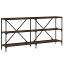 vidaXL Salongbord brun eik 160x30x75 cm konstruert tre og jern