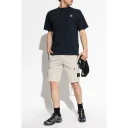 Stone Island Combed Organic Cotton T Shirt Navy