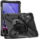 Samsung Galaxy Tab S9 FE/S9 Heavy Duty 360 Deksel med Håndrem Svart