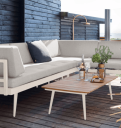 Cinas Mood Nova sofagruppe Sandy grey med beige pute Beige