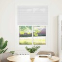  plisségardin Hvit 100x150 cm Stoff Bredde 99,4 Polyester