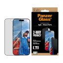 PanzerGlass 2-Way Privacy Skjermbeskytter Ultra-Wide Fit til iPhone 16/17 med EasyAligner