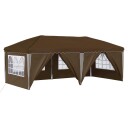 vidaXL Pop-up Festtelt 575 x 288 x 245 cm Gråbrun