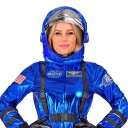 Widmann Astronaut Blå Metallic Dame Kostyme X-Small 29069