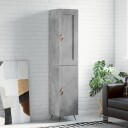 vidaXL Highboard betonggrå 34,5x34x180 cm konstruert tre 8720845495312