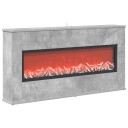 vidaXL Elektrisk peis Betong 114 x 18 x 58,5 cm Konstruert tre
