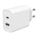 ELETRA USB-C VEGGLADER 65W PD 2 PORTER, HVIT