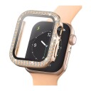 INCOVER Apple Watch (38mm) Deksel i Hardplast Med Innebygd Skjermbeskytter - Rose Gold & Rhinsten